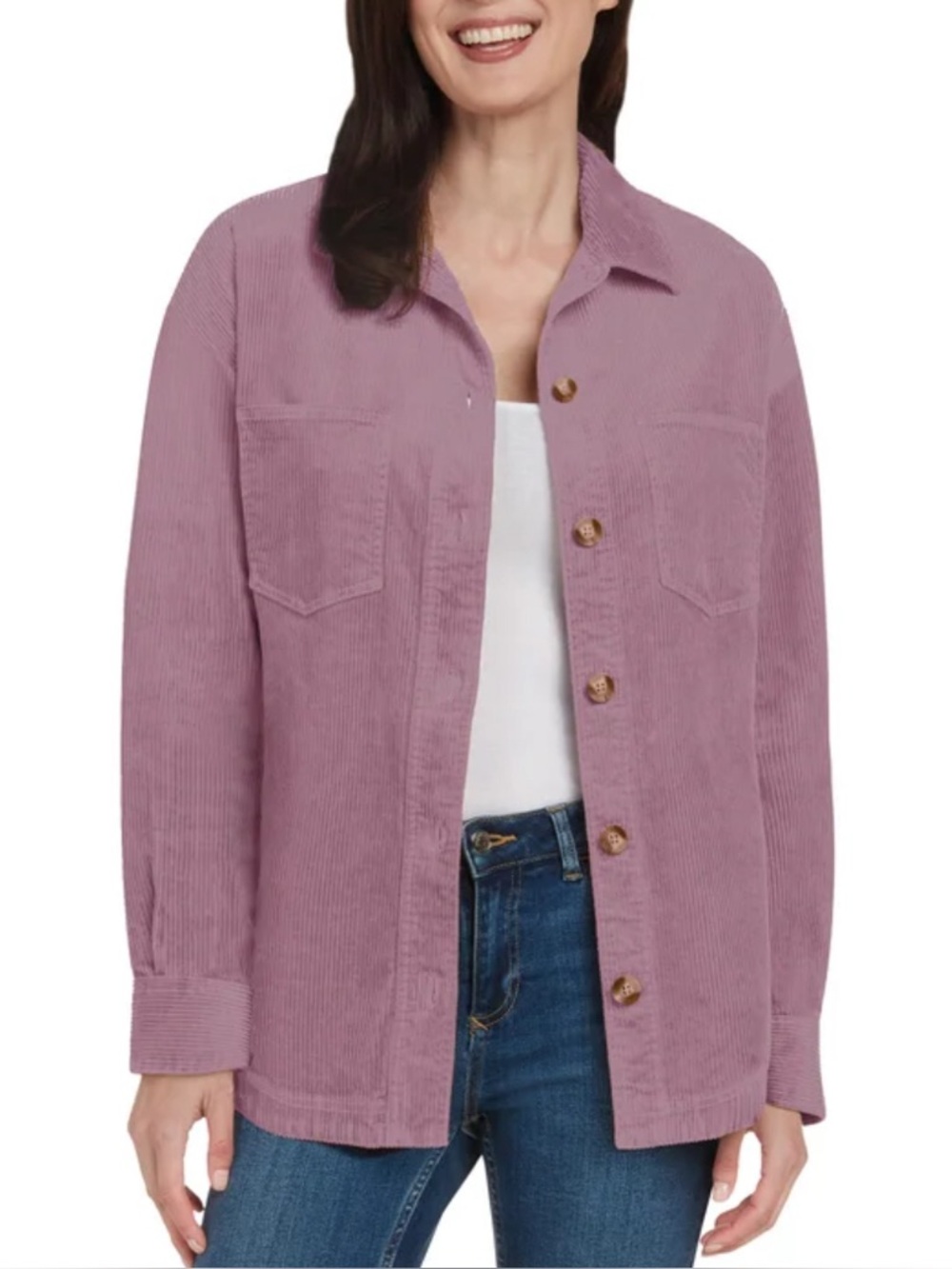 Matty M Women's Corduroy Jacket mauve/ pink. Women’s size XL